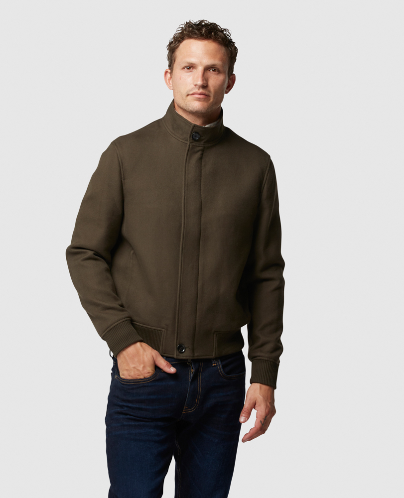 Cambrian zip up cotton bomber jacket Clearance
